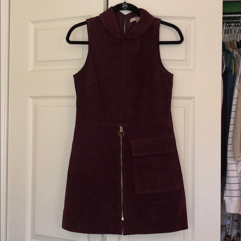Plum/moroon colored suede dress